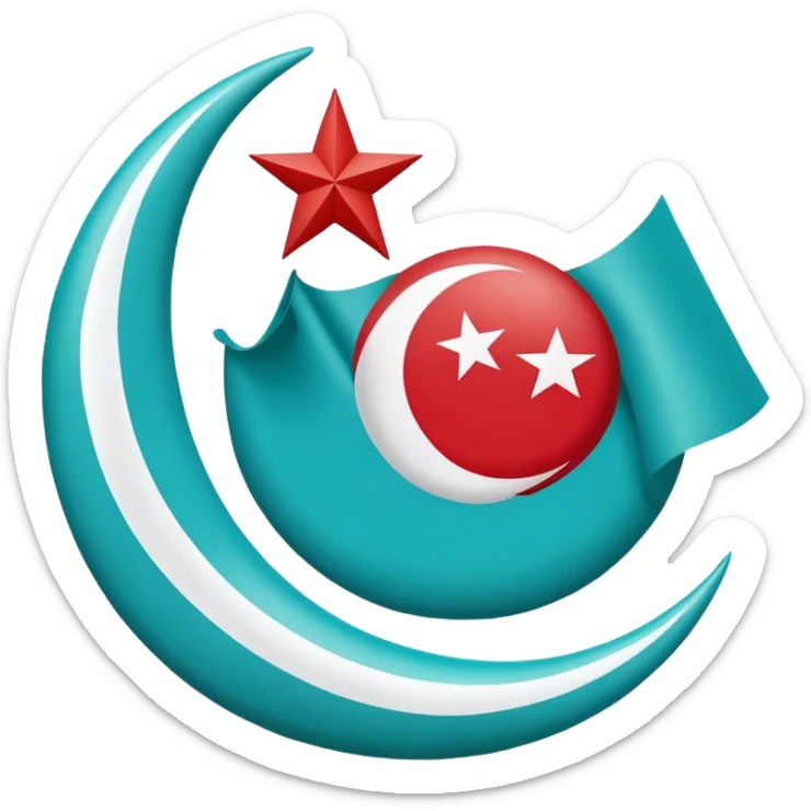 Turkuaz renginde türk bayrağı yapar mısın. Bayrak. I want to flag sticker