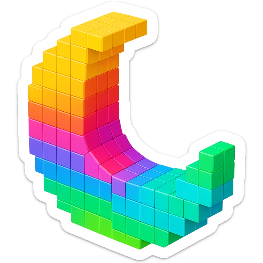 Rainbow Moon sticker