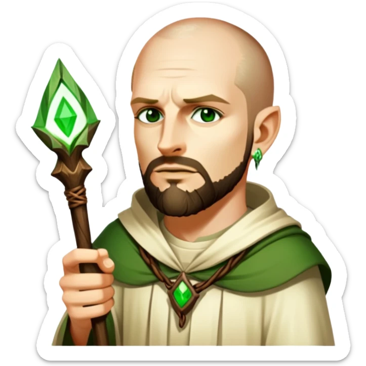 Druid, witch, power, magic sticker