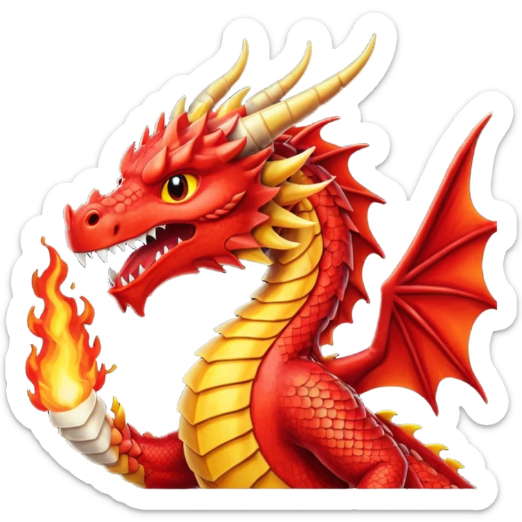 Red dragon sticker