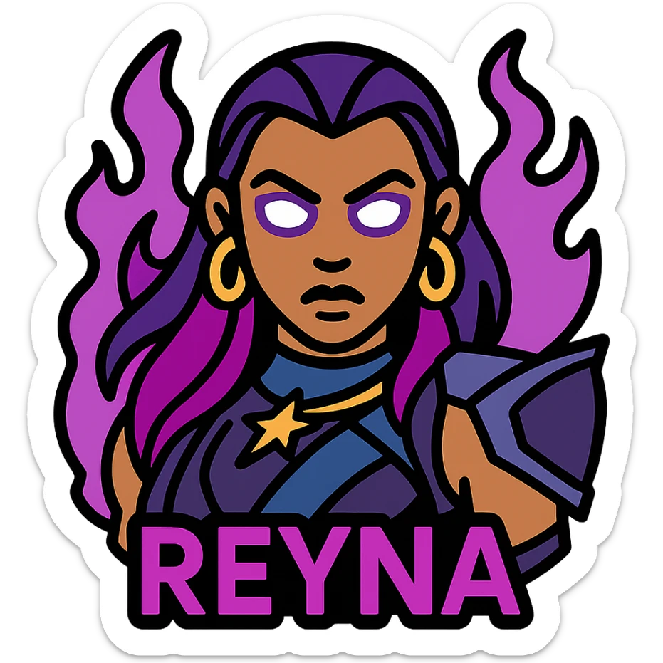 Add a glowing eye to blind enemies with a color scheme of black and purple accents, keep the background transparent. sticker