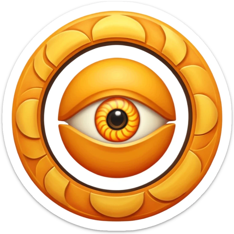 
un ojo tribal combinado con sol y sendero, con un espiral tipo energía ancestral  primitivas

 sticker