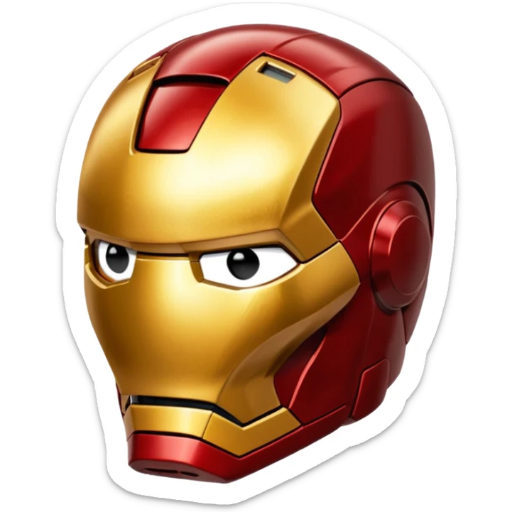ironman's head,more real,close to what movie looks like sticker