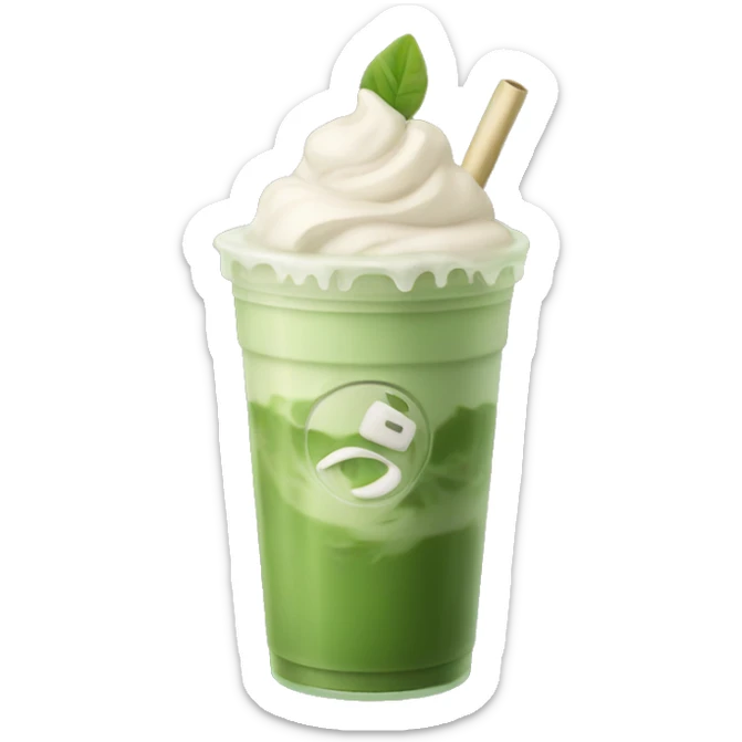 Iced matcha latte  sticker