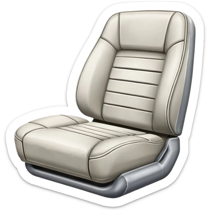 Generate an Airbnb category syle icon of a broken football seat, it should be a white icon and simplified sticker