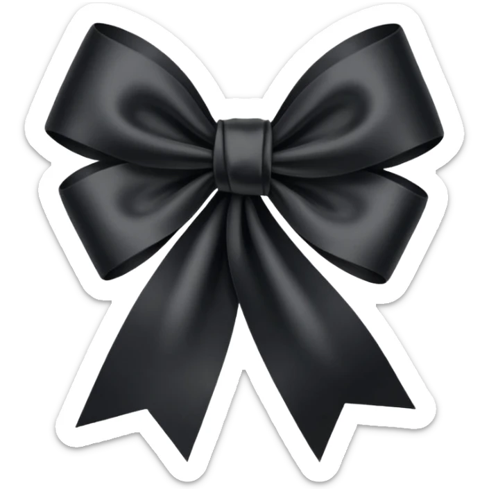 black ribbon for mourning sticker