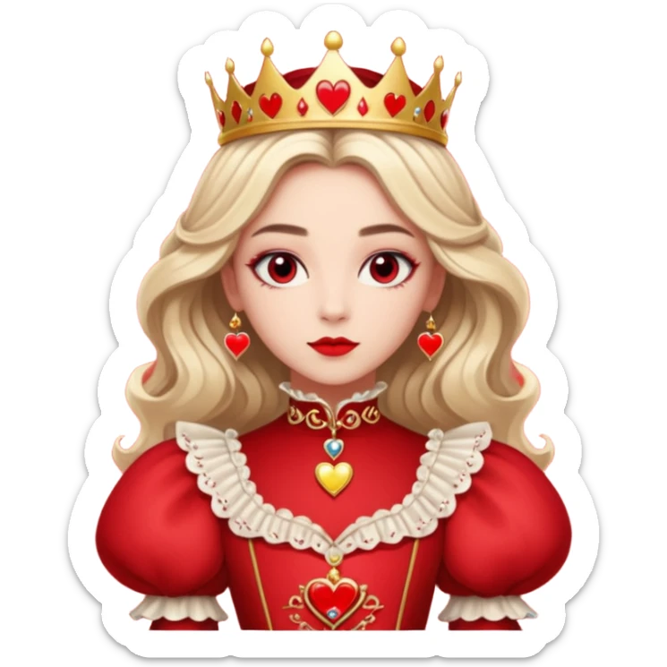 Freya Skye lose my head junior Eurovision 2022 red queen of hearts style sticker