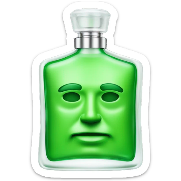 Le Male Perfume bottle in the shape of a green man's body sticker