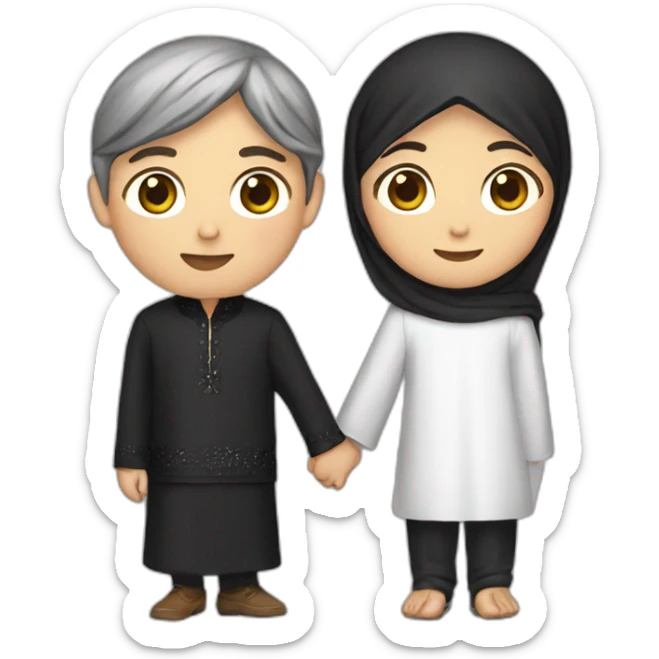 Kim Taehyung Who holds the hand of a Muslim woman sticker