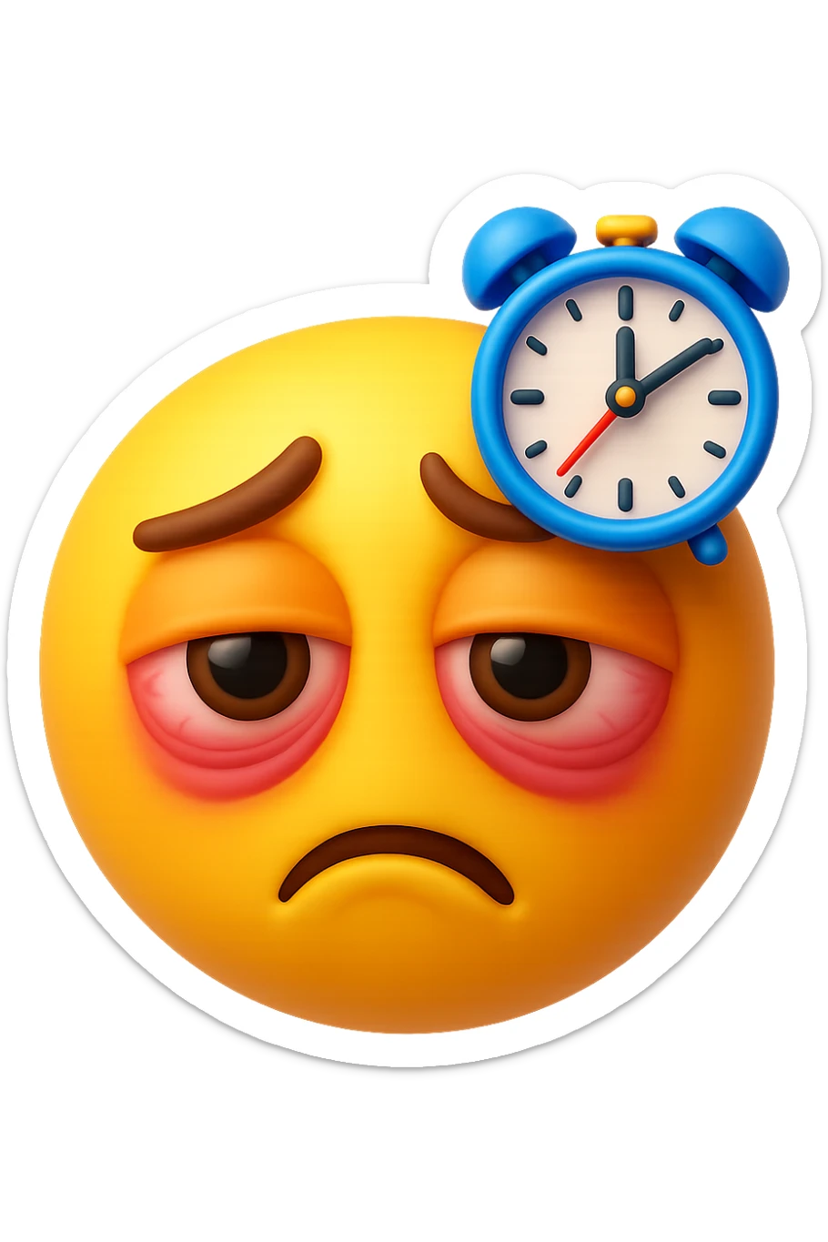 emoji 3d stile iphone di insonnia, alterazione del sonno 3d sticker