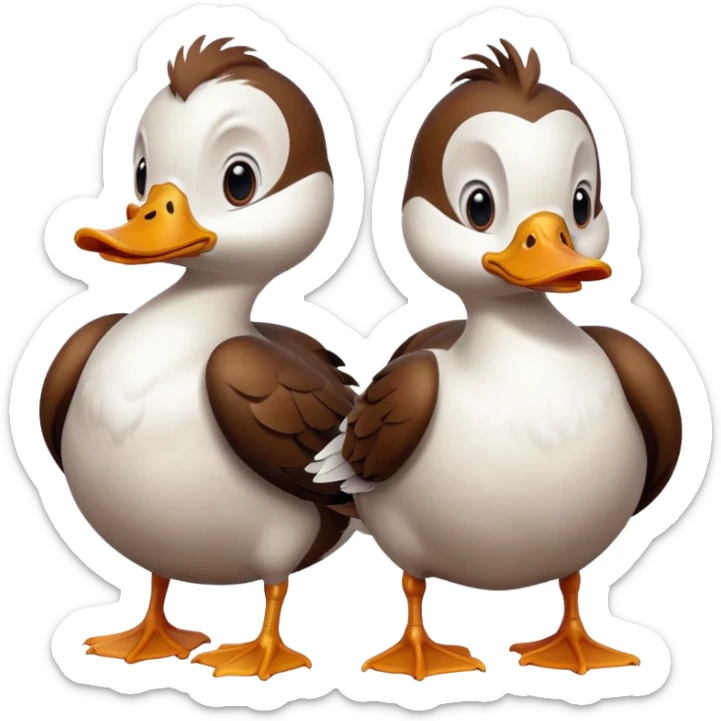 Angry ducks sticker