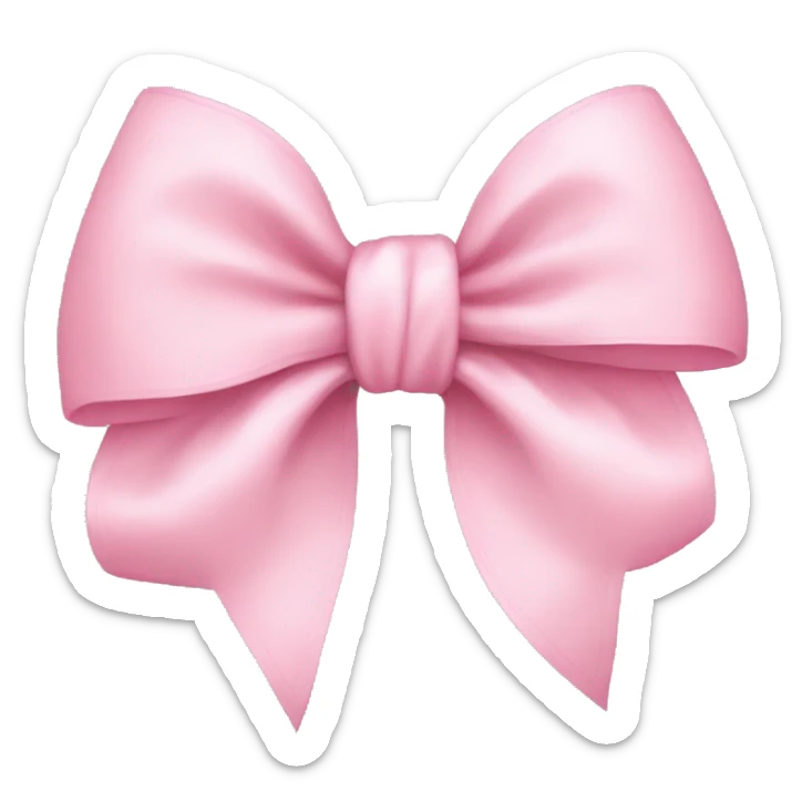 baby pink bow  sticker