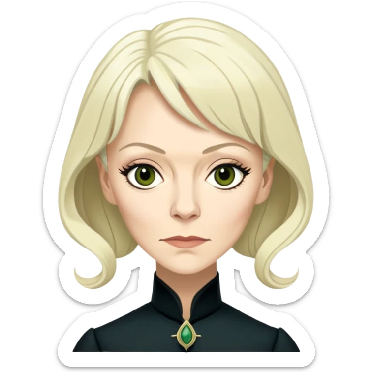 Helen McCrory is Narcissa Malfoy in harry potter, middle aged woman sticker