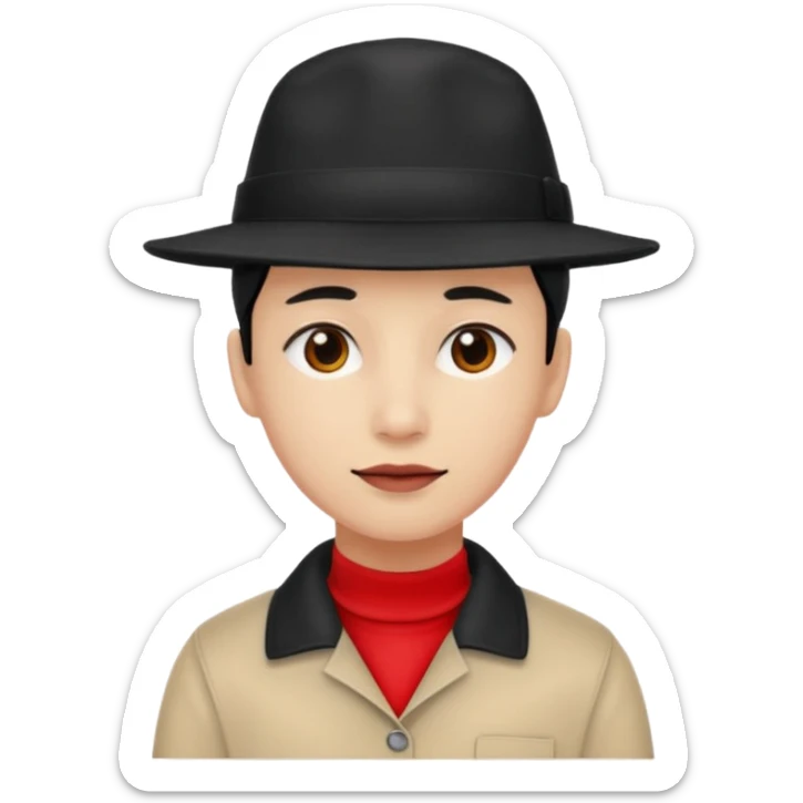 Typische zwartepiet, de knecht van Sinterklaas, met een pietenpak, kraag, muts sticker