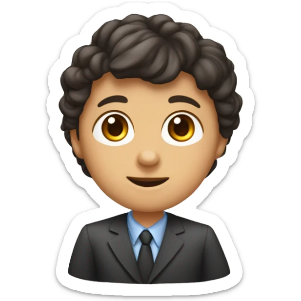 hazme un emoji personalizado de una profesora de pedagogía terapéutica con el pelo ondulado y largo, morena, ojos marrones y que salga abrazada a niños con discapacidad sticker