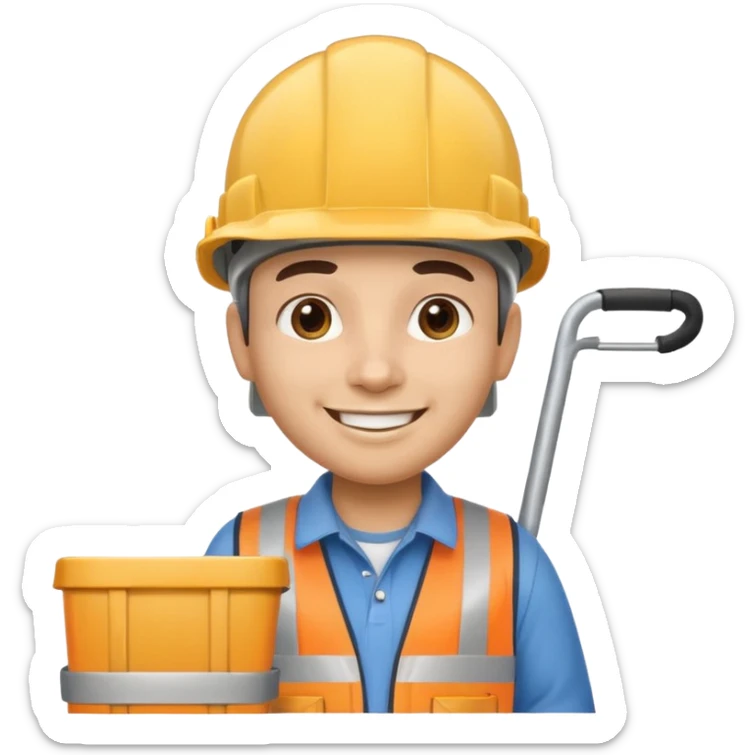 build me a personalized emoji whee it's a smart cart for grocery and a latino looking face that works as jack of all trades or wearing different hants sticker