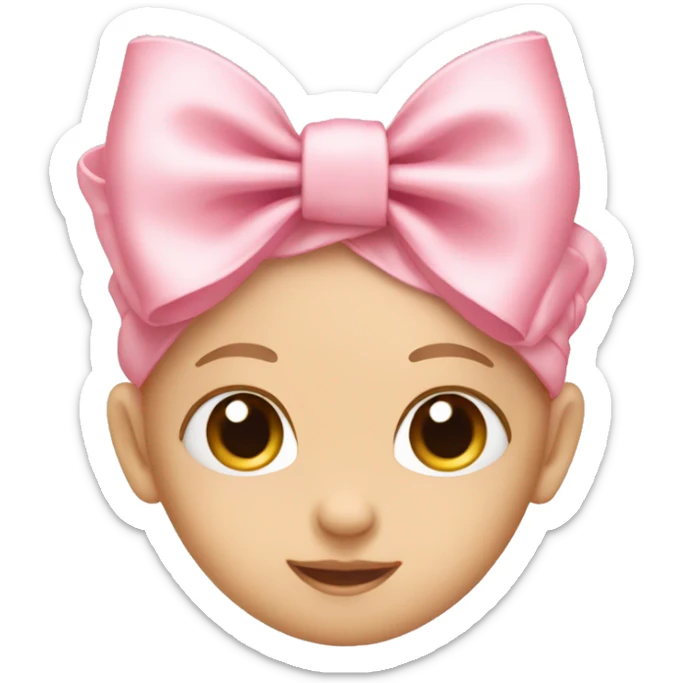 Baby pink bow sticker