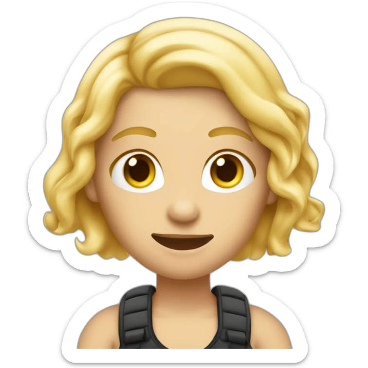 Rappeur blond qui fait un signe en forme de J et de L avec ses doigts en les collant sticker