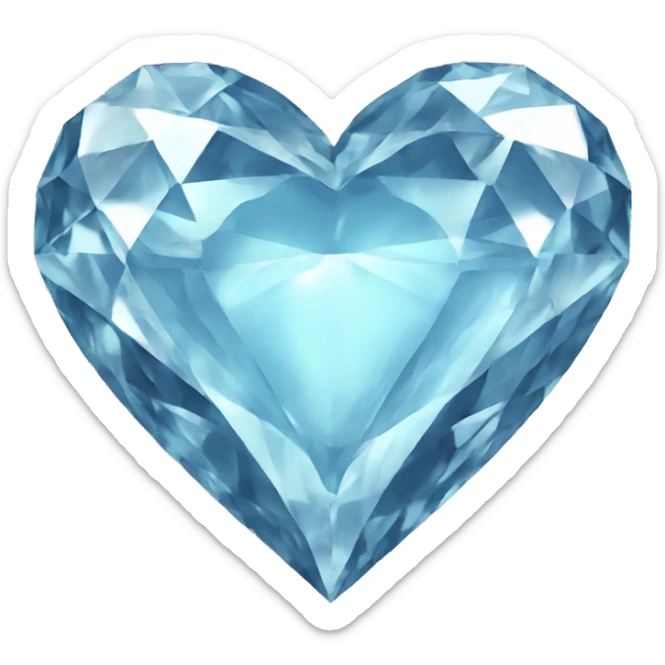diamond heart sticker