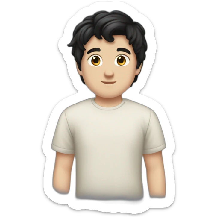 Edmund Pevensie Narnia Black hair with a t-shirt sticker