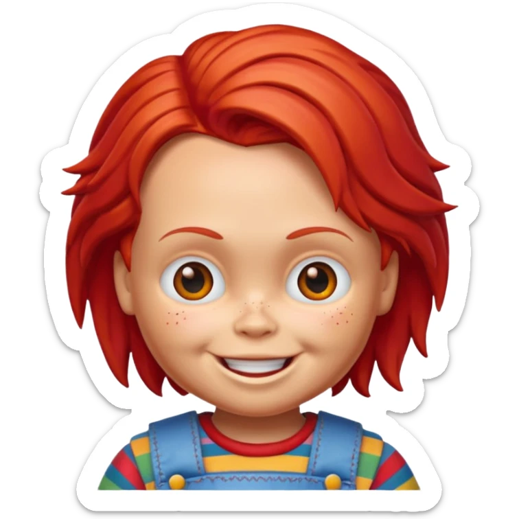 Un emojin de chuky sticker