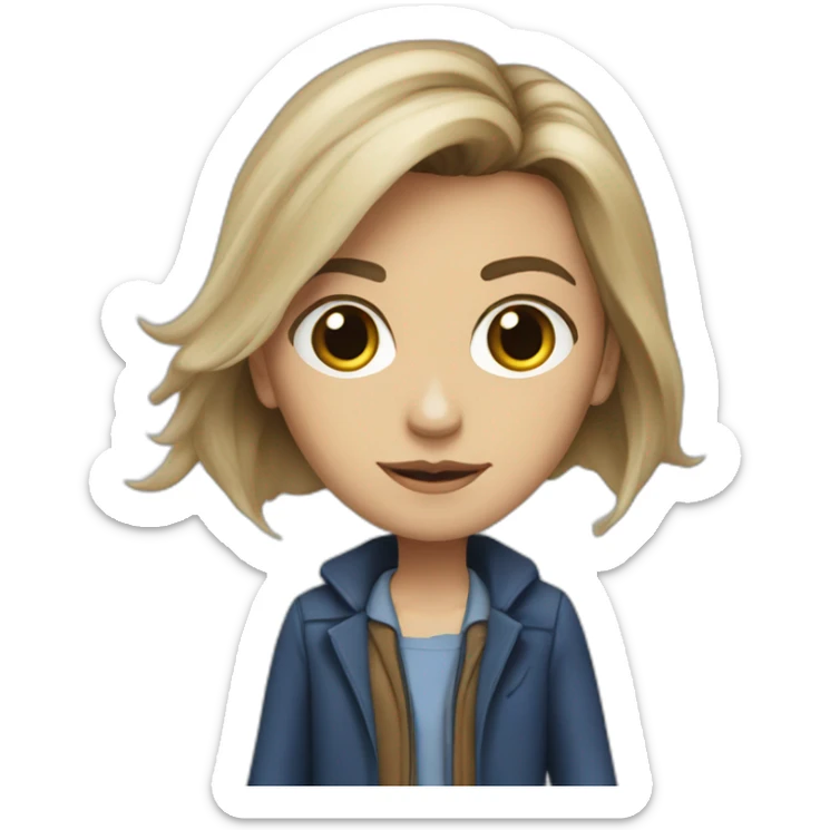 Caucasian-Girl-Companion-to-DoctorWho-David-Tennant sticker