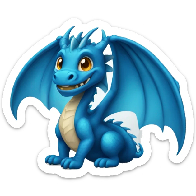 dragon azul  sticker