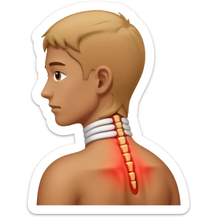 pain in the back of the neck from bad posture sticker