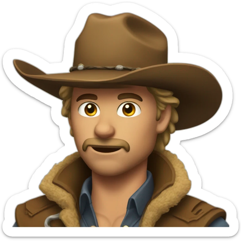 feral cowboy sticker