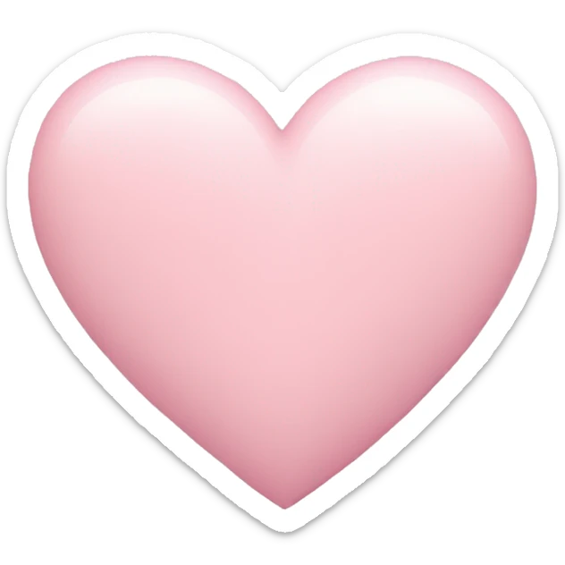 pastel pink heart sticker