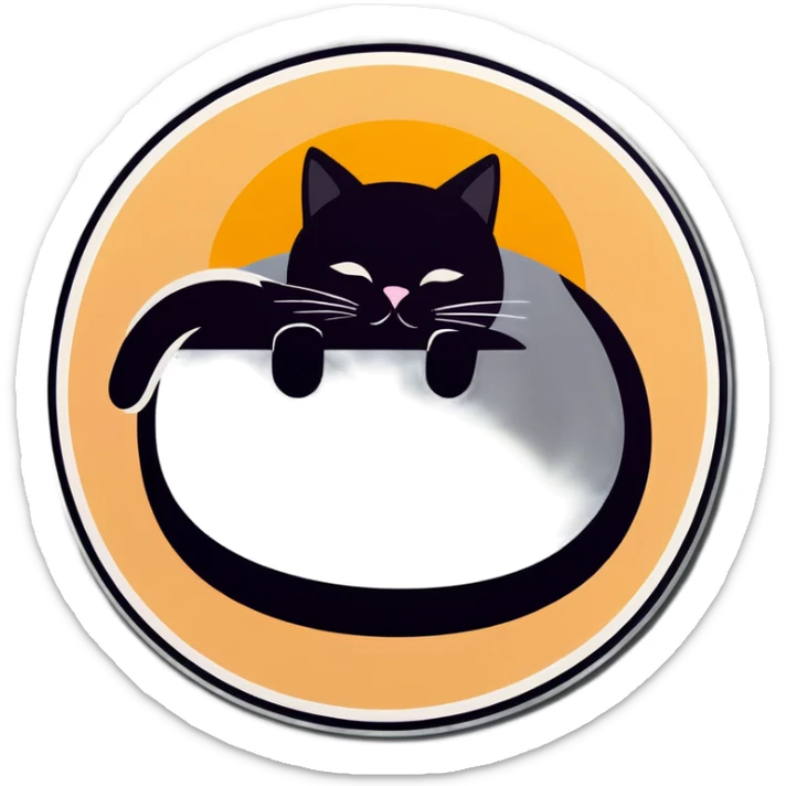 Siesta with cat sticker