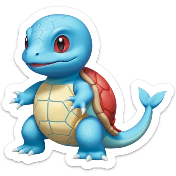 Icy Snowy frost flaky Squirtle-Salamence-Grovyle-creature (full body) sticker