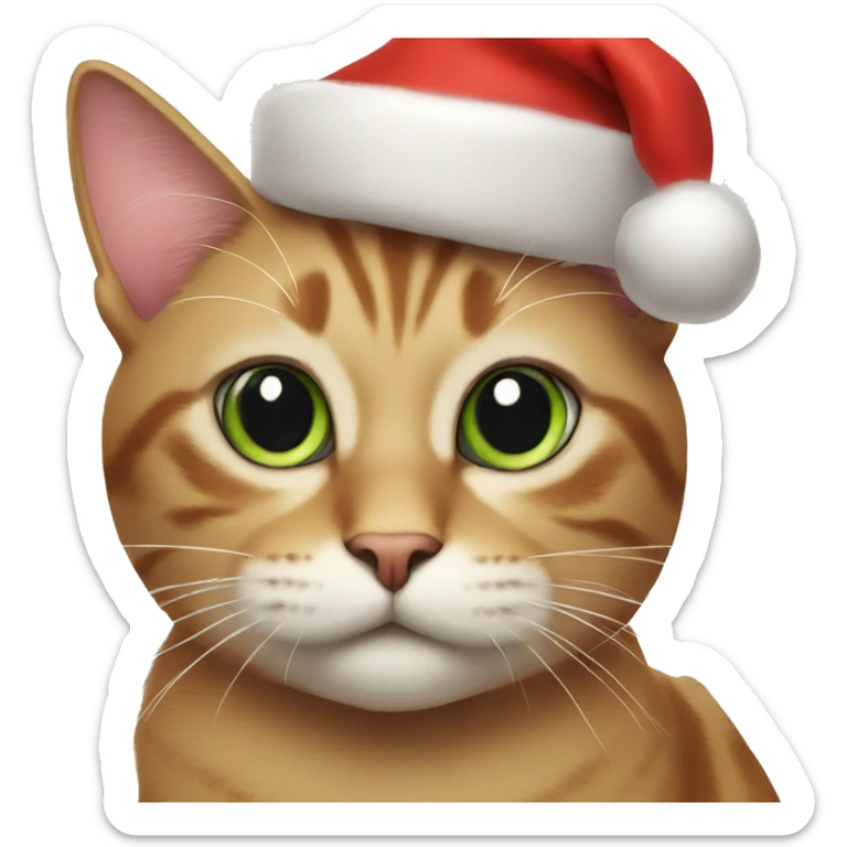 Christmas cat sticker