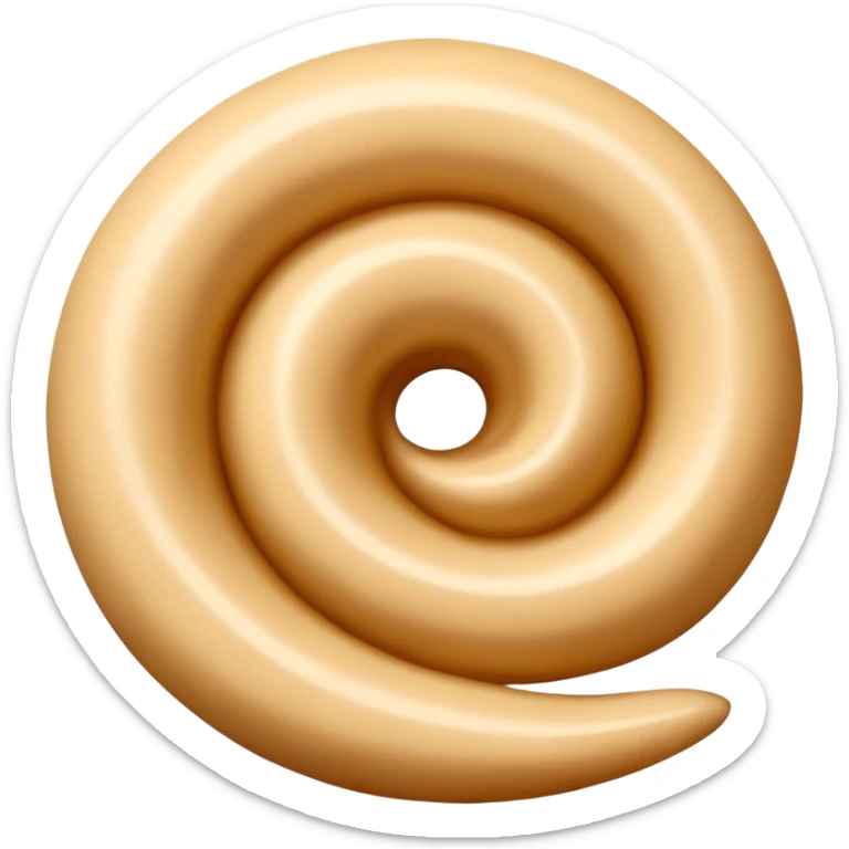 swirl of sesame paste smooth beige creamy glossy soft fluid gentle ridges velvety sheen no bowl spoon or sesame seeds soft lighting transparent background emoji scale sticker