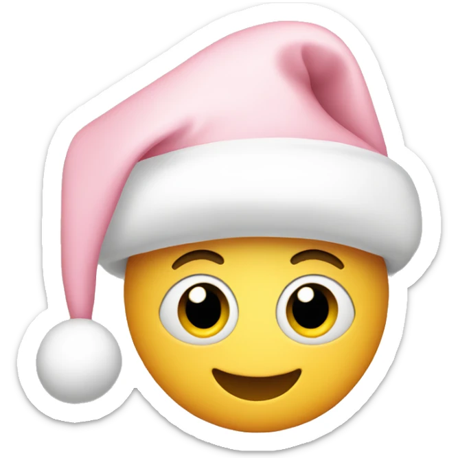 light pink santa hat sticker