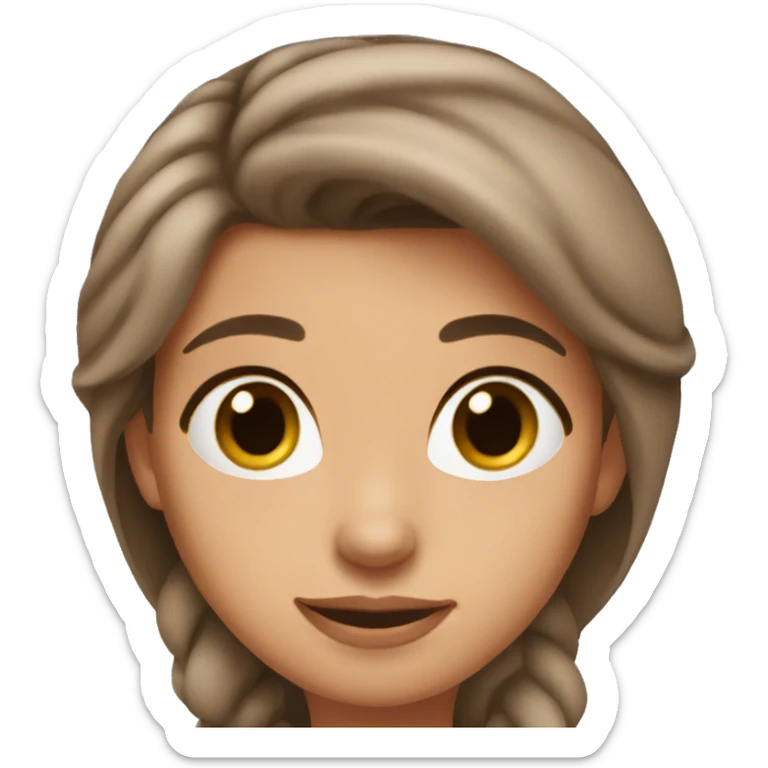 Woman called Léa Disney - Brown hair and Brown eyes sticker