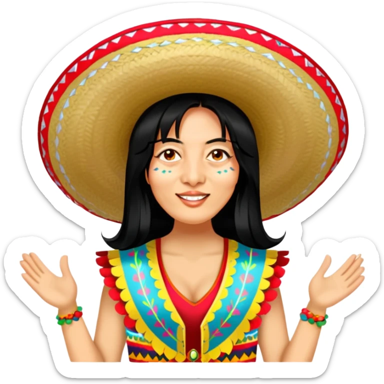 Fiestero with Sombrero sticker