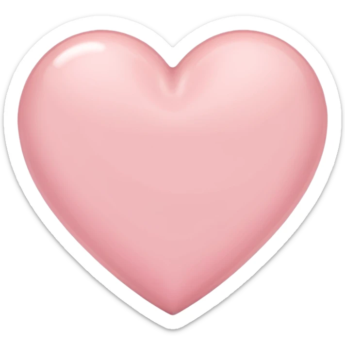 pale pink heart sticker