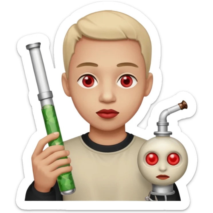 Marihuana,porros,blonds,bongs,ojos rojos sticker