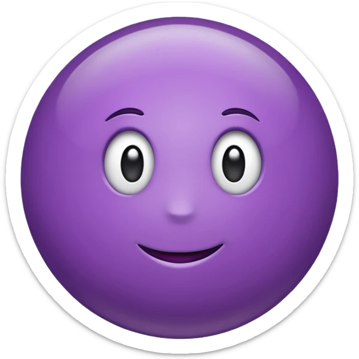 purple color ball sticker