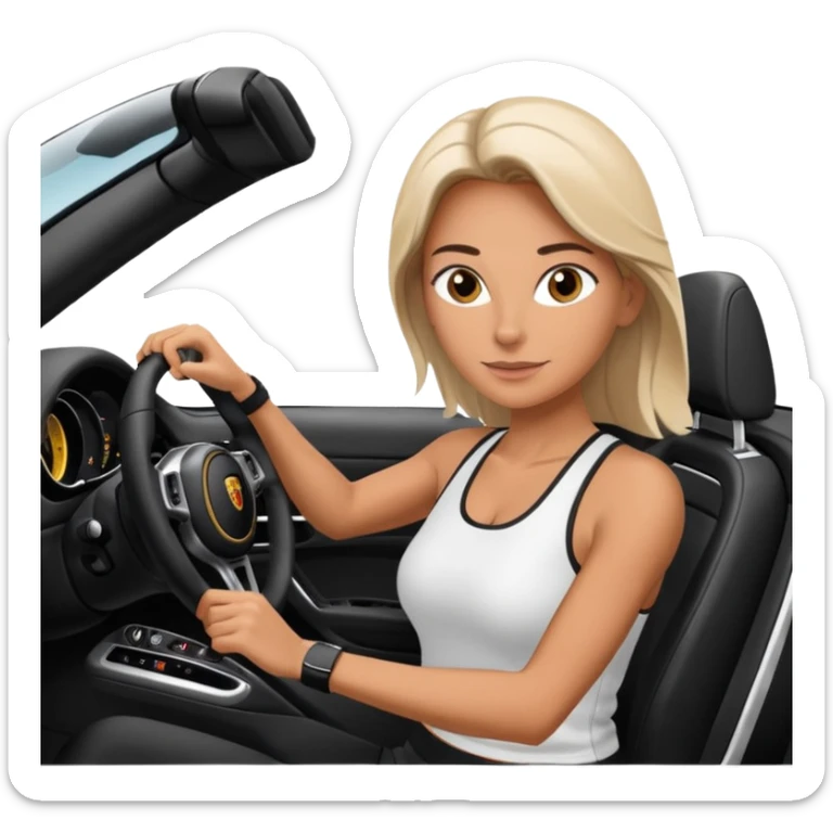 personal growth with such vibes, in other words, charged with success, full of enlightenment and comprehended Zen, just look at it, and you realize that she is clearly driving her Porsche to Pilates in the middle of the working day sticker