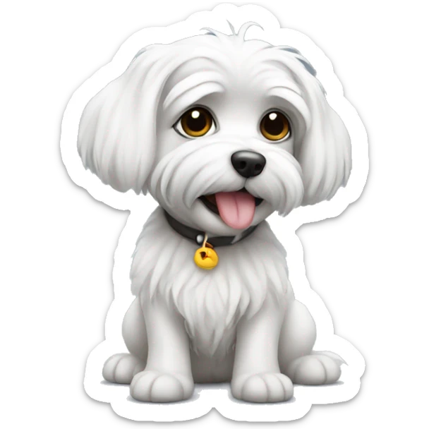 Maltese plays sticker