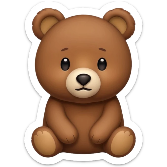 line friends brown bear sticker