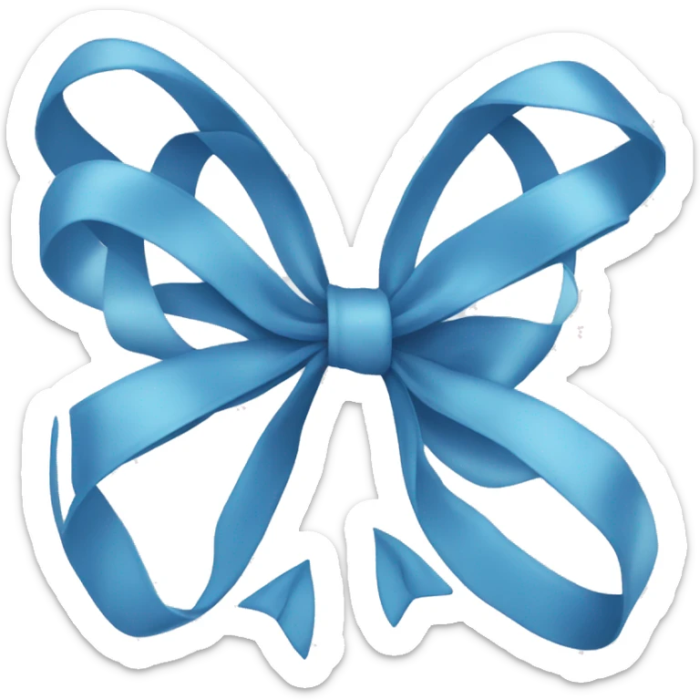 Blue ribbion bow sticker