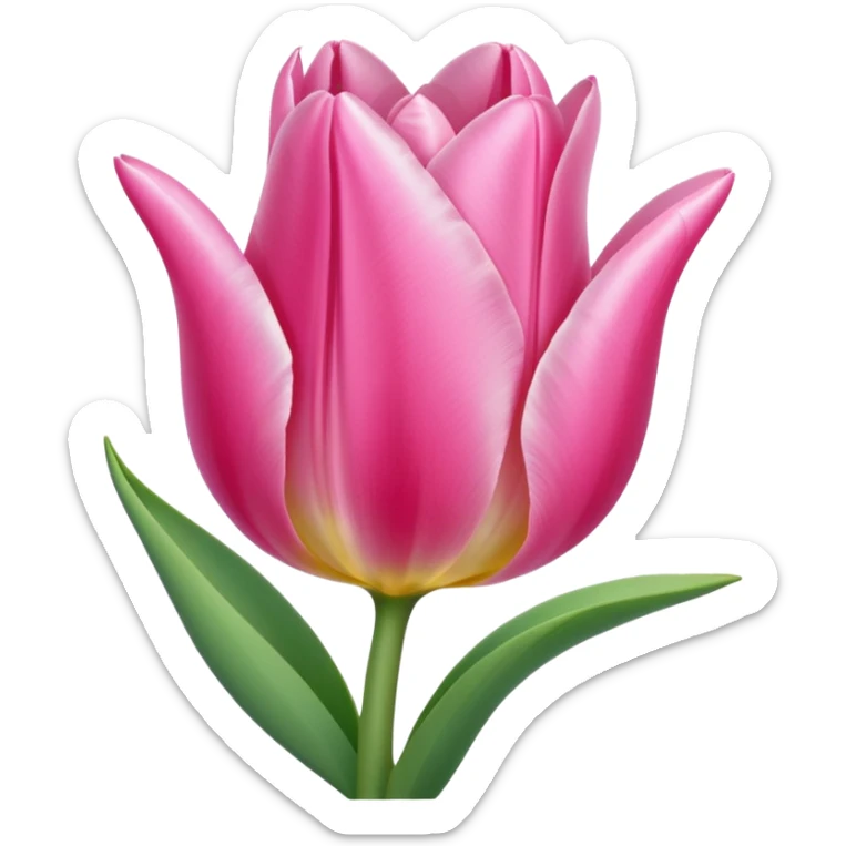 Baby pink colour tulip  sticker
