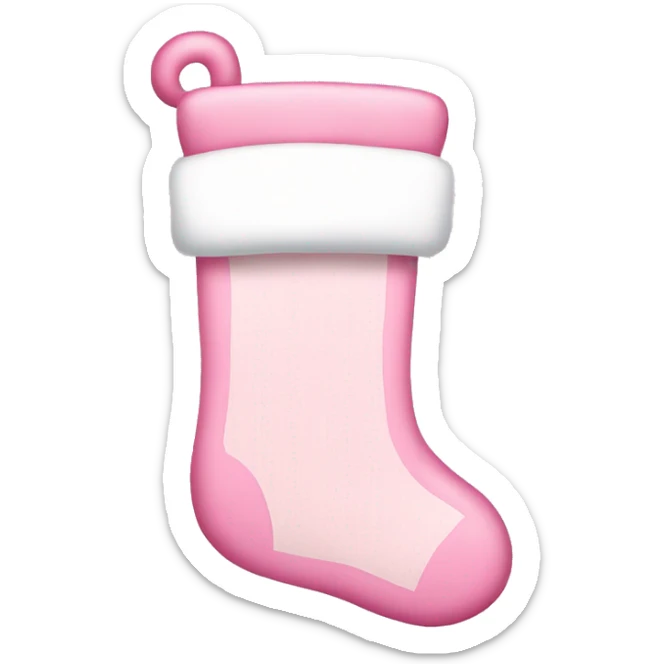 light pink Christmas stocking sticker