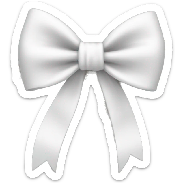 White bow sticker
