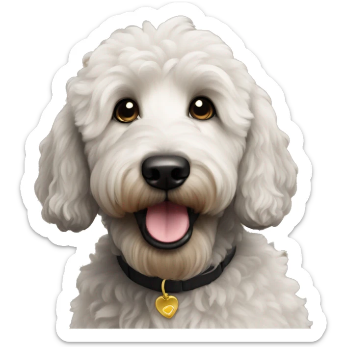 black goldendoodle sticker