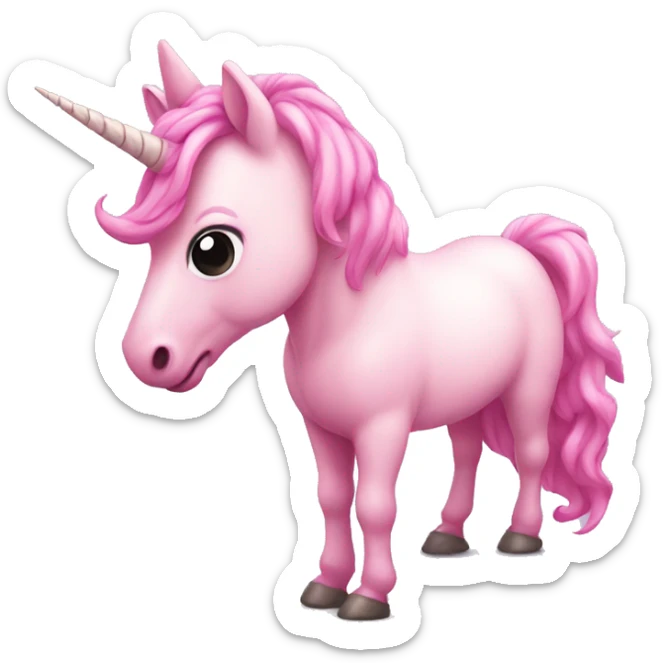 Pink unicorn sticker