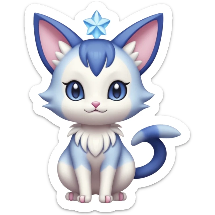 Cute Glamorous Adorable Kawaii Royal Elegant Tall Pretty Beautiful Skitty-Meowstic-Gorebyss-Pokémon (full body) sticker